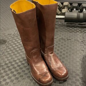 Brown Leather Tall Boots